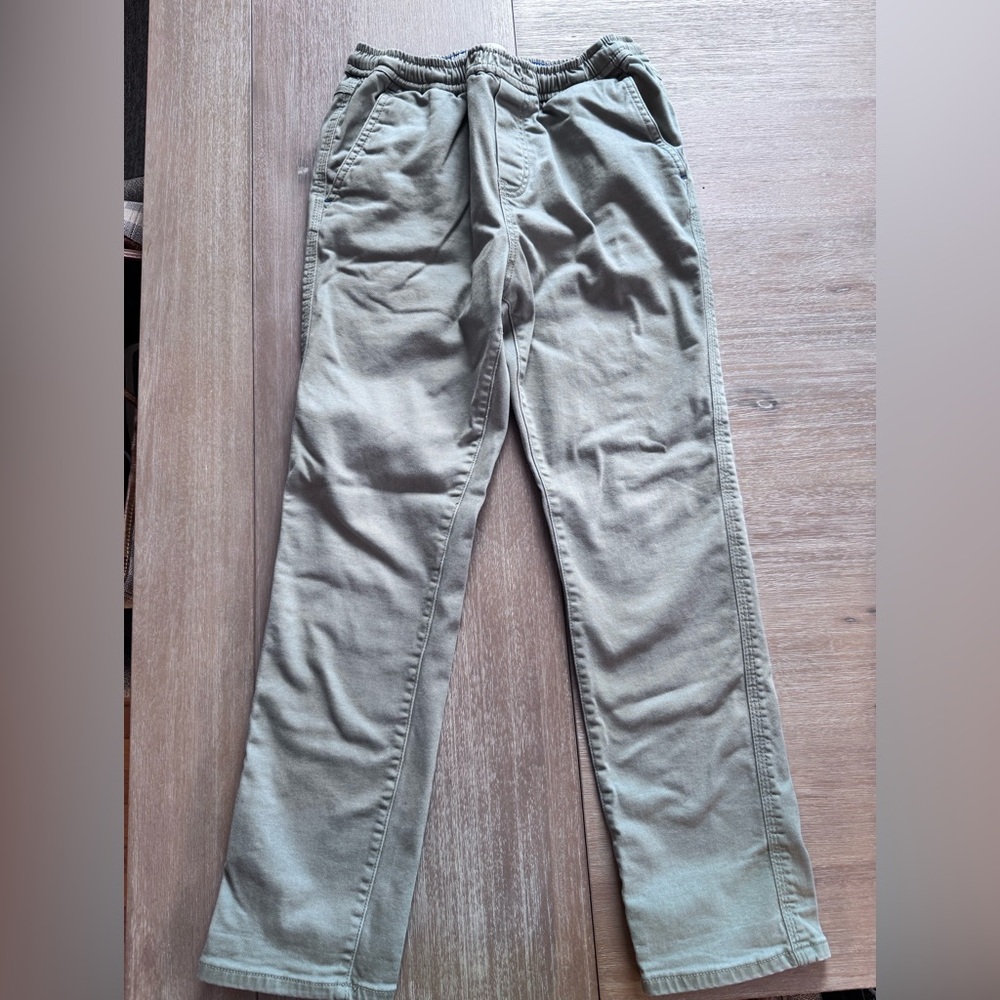 Mini Biden Boys Casual Pull on Straight leg Olive Pants; Size 10